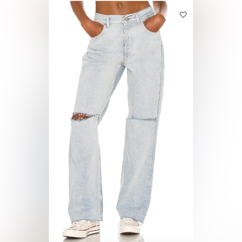 GRLFRND Women’s Bella Low Rise Boyfriend Jeans Color Echo Park Size 23